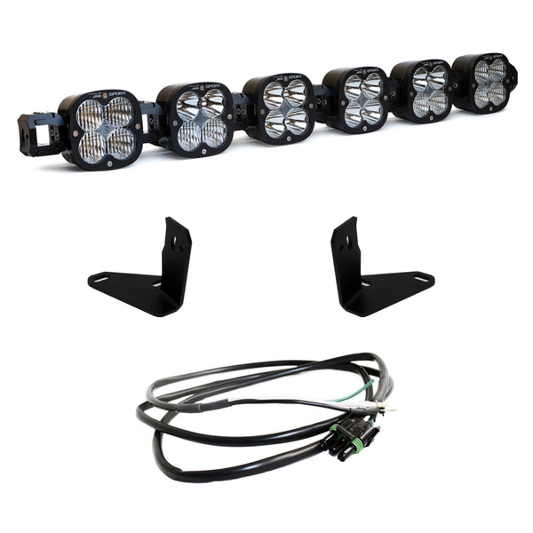 Baja Designs 2021+ Ford Bronco 6 XL Linkable Light Bar Kit Steel Bumper Mount w/Upfitter - Bull Strap