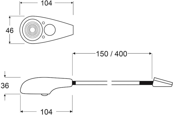 Hella Interiorlamp 400 Bic Md931V Black 2Ja - Bull Strap