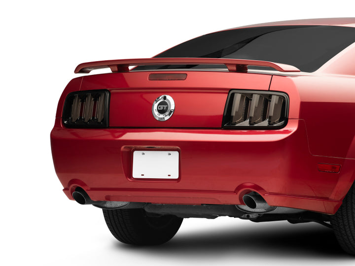 Raxiom 05-09 Ford Mustang Vector V2 LED Tail Lights- Black Housing (Smoked Lens) - Bull Strap