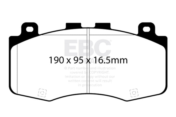 EBC 2018+ Jeep Grand Cherokee Trackhawk Yellowstuff Front Brake Pads - Bull Strap