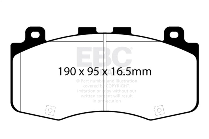 EBC 2018+ Jeep Grand Cherokee Trackhawk Yellowstuff Front Brake Pads - Bull Strap