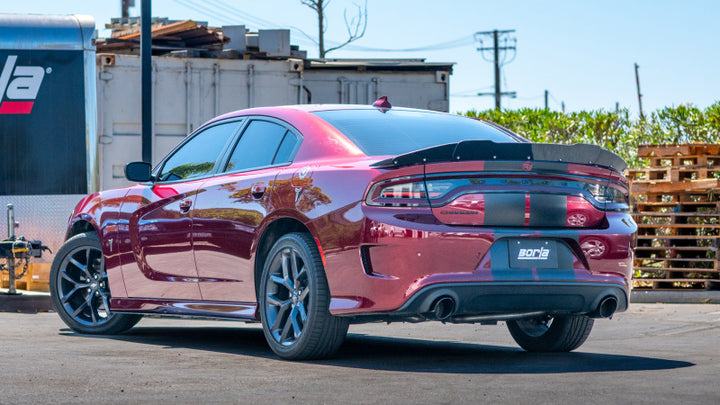 Borla 19-23 Dodge Charger GT 3.6L V6 RWD ATAK Catback Exhaust - Black Chrome Tips - Bull Strap