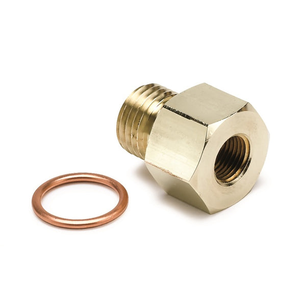 Autometer Oil Pressure 1/8 NPT to M14x1.5 fitting - Bull Strap