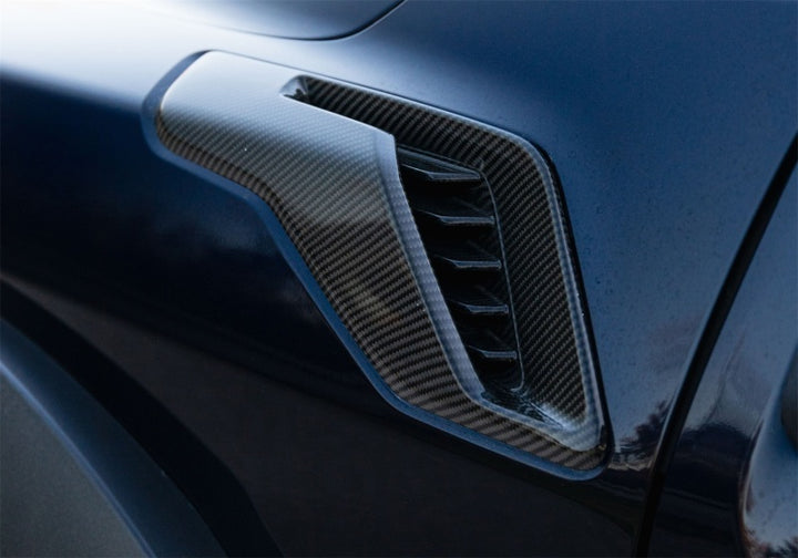 Ford Racing 21-24 F-150 Raptor Carbon Fiber Fender Vent Set - Gloss - Bull Strap