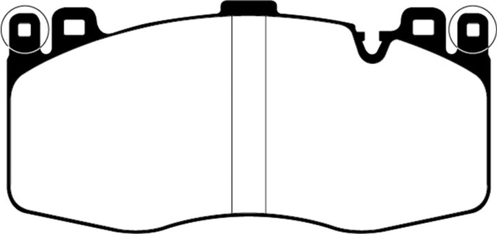 EBC 15-19 BMW X5M 4.4TT (F85) Redstuff Front Brake Pads - Bull Strap
