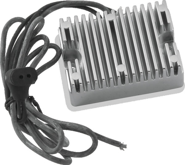 Twin Power 76-80 Big Twin Voltage Regulator Chrome Replaces H-D 74512-79A 17.8 Amp - Bull Strap