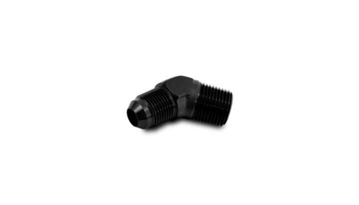 Vibrant -3AN to 1/8in NPT 45 Degree Elbow Adapter Fitting - Bull Strap