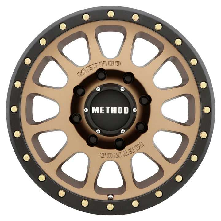Method MR305 NV HD 18x9 +18mm Offset 8x6.5 130.81mm CB Method Bronze/Black Street Loc Wheel - Bull Strap