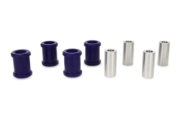 SuperPro 06-15 Mazda MX-5 Miata Rear Lower Trailing Arm Bushing Kit - Stainless Hardware - Bull Strap