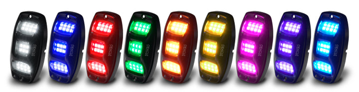 Oracle Underbody  RGB+W Wheel Well Rock Light Kit - 4 PCS - ColorSHIFT - Bull Strap