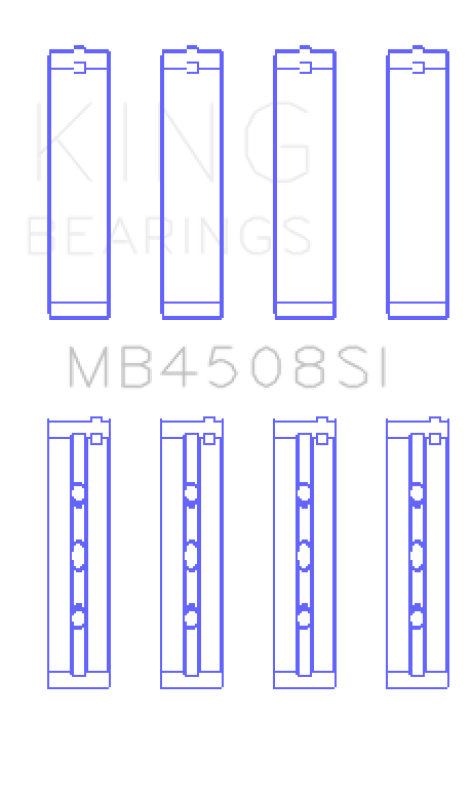 King Engine Bearings Acura J30A/J32A/J35A/J35Z Performance Main Bearing Set - Size STD - Bull Strap