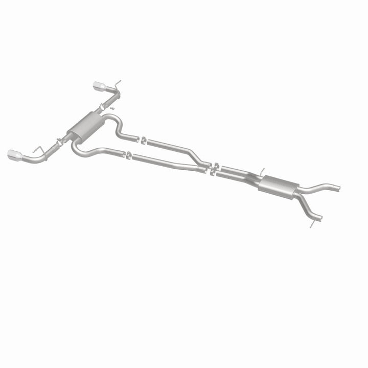MagnaFlow 07 Audi Q7 V8 4.2L Dual Split Rear Exit Stainless Cat-Back Perf Exhaust - Bull Strap