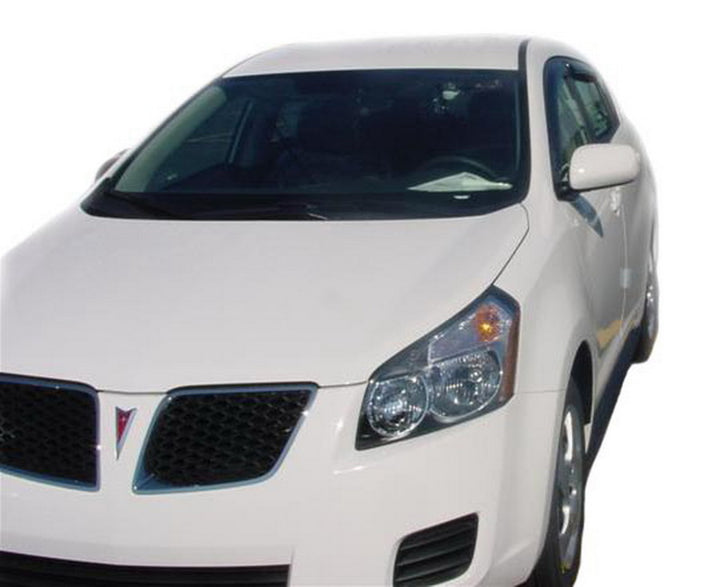 AVS 09-10 Pontiac Vibe Ventvisor Outside Mount Window Deflectors 4pc - Smoke - Bull Strap