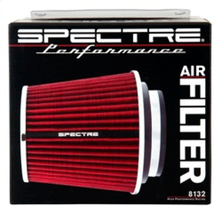 Spectre Adjustable Conical Air Filter 5-1/2in. Tall (Fits 3in. / 3-1/2in. / 4in. Tubes) - Red - Bull Strap