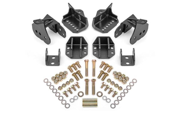 BMR 64-72 GM A-Body Rear Coilover Conversion Kit - Black Hammertone - Bull Strap