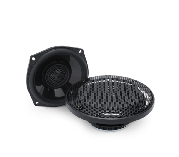 Rockford Fosgate 1998-2013 Harley davidson Motorcycle 5.25in Full Range Tour-Pak Speakers - Bull Strap