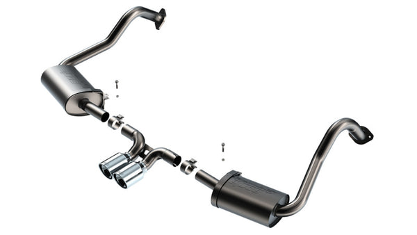 Borla 17-22 Porsche Cayman/Boxster 718 2.0L 4 Cyl. AT/MT RWD 2DR 2.25in S-Type Exhaust - Bull Strap