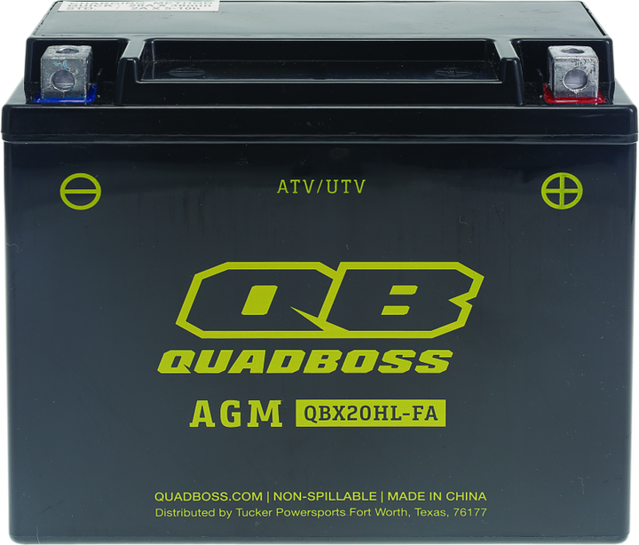 QuadBoss Maintenance-Free AGM Battery QBX20HL-FA - Bull Strap