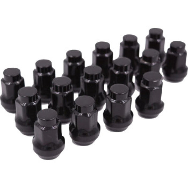 Raceline Conical Lug Nuts - 10mm x 1.25 - 16 Pack - Black - Bull Strap