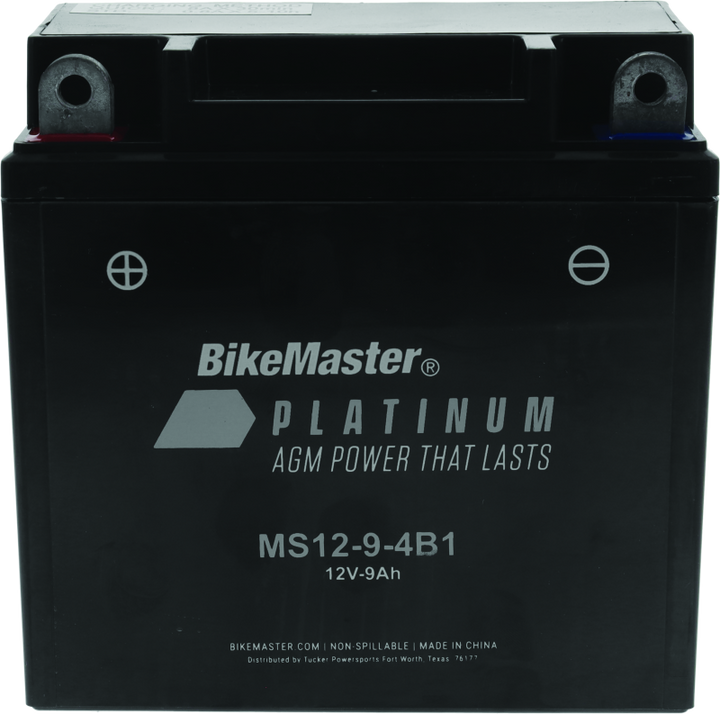 BikeMaster AGM Battery - MS12-9-4B1 - Bull Strap