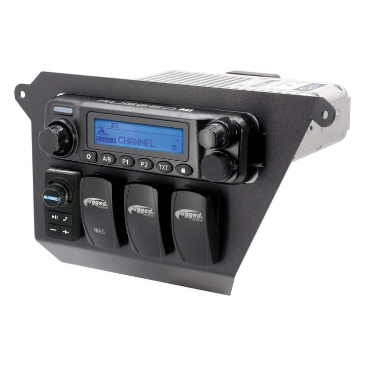Rugged Radios Honda Pioneer Complete Comm Kit w/ 2-Way Radio/M1 VHF Business Band - Bull Strap