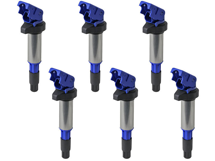 aFe 01-06 BMW 325Ci E46 Scorcher High-Performance Ignition Coil (6 Pack) - Bull Strap