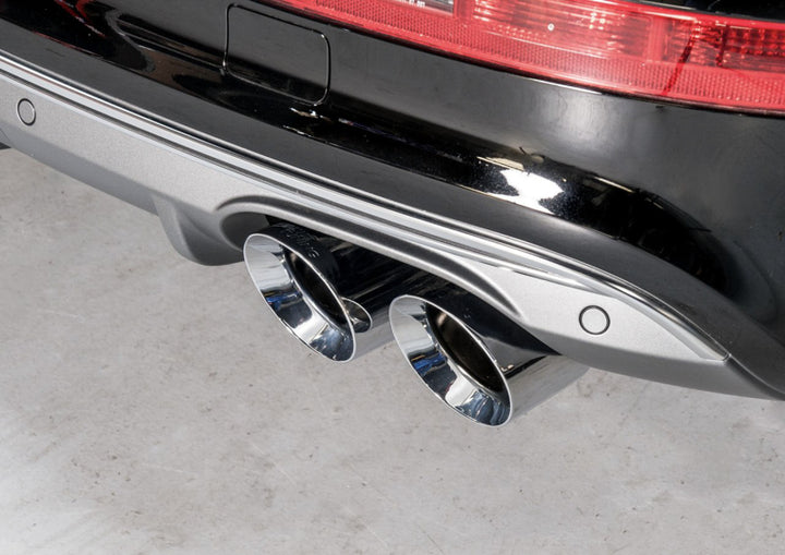 AWE Tuning Audi 8R SQ5 Touring Edition Exhaust - Quad Outlet Chrome Silver Tips - Bull Strap