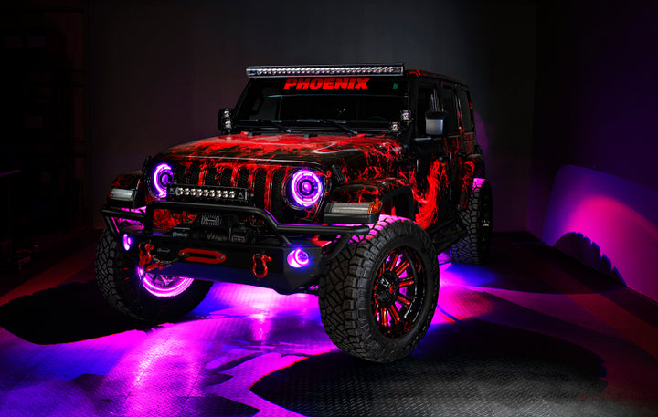 Oracle Bluetooth + RF Underbody Rock Light Kit - 8 PCS - ColorSHIFT - Bull Strap