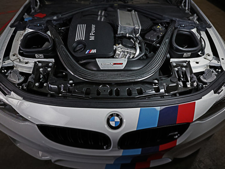 aFe POWER Magnum FORCE Stage-2 Pro DRY S Cold Air Intake System 15-19 BMW M3/M4 3.0L - Bull Strap