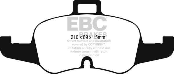 EBC 16-17 Audi TT Yellowstuff Front Brake Pads - Bull Strap