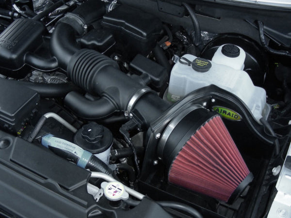 Airaid 08-10 Ford F-250/350 5.4L V8/6.8L V10 CAD Intake System w/o Tube (Oiled / Red Media) - Bull Strap