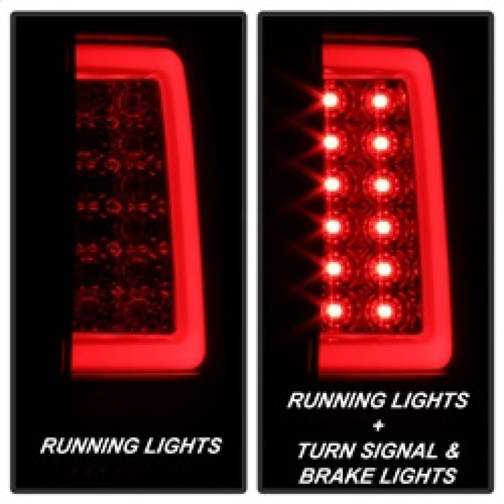 Spyder 07-13 Silverado (Will Not Work w/2010 921 Bulb)V3 Tail Lights Blk Smk ALT-YD-CS07V3-LBLED-BSM - Bull Strap
