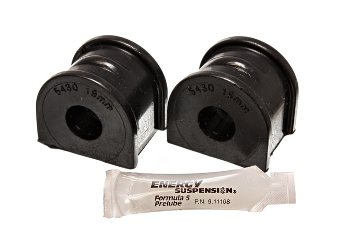 Energy Suspension 97-04 Chevy Corvette Black 19mm Rear Sway Bar Bushing Set - Reuse OE Brackets - Bull Strap