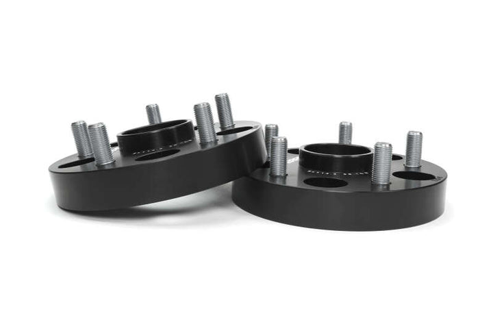 PERRIN Subaru 25mm Wheel Spacers 5x114.3 BP w/56mm Hub - Black - Bull Strap