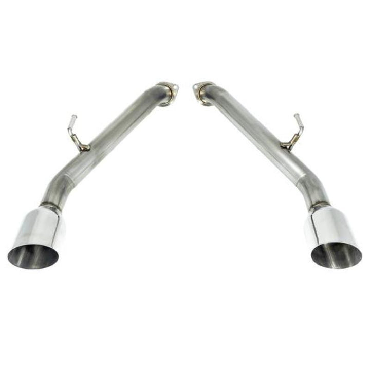 Remark 2014+ Infiniti Q50 Axle Back Exhaust w/Stainless Steel Single Wall Tip - Bull Strap