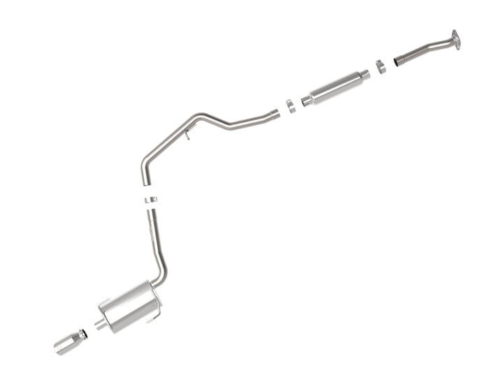 aFe POWER Takeda 12-16 Subaru Impreza 2.0L 2.5in 304SS CB Exhaust w/ Polished Tips - Bull Strap