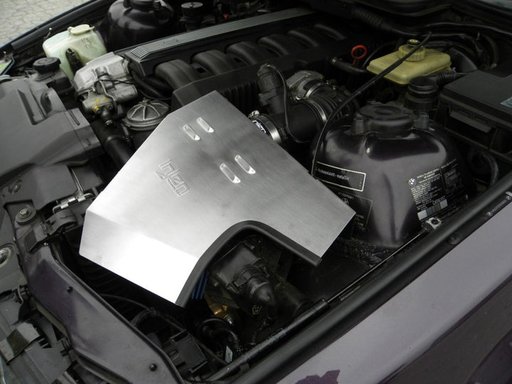 Injen 92-99 BMW E36 323i/325i/328i/M3 3.0L Black Air Intake w/ Heat-Shield and Top Cover - Bull Strap