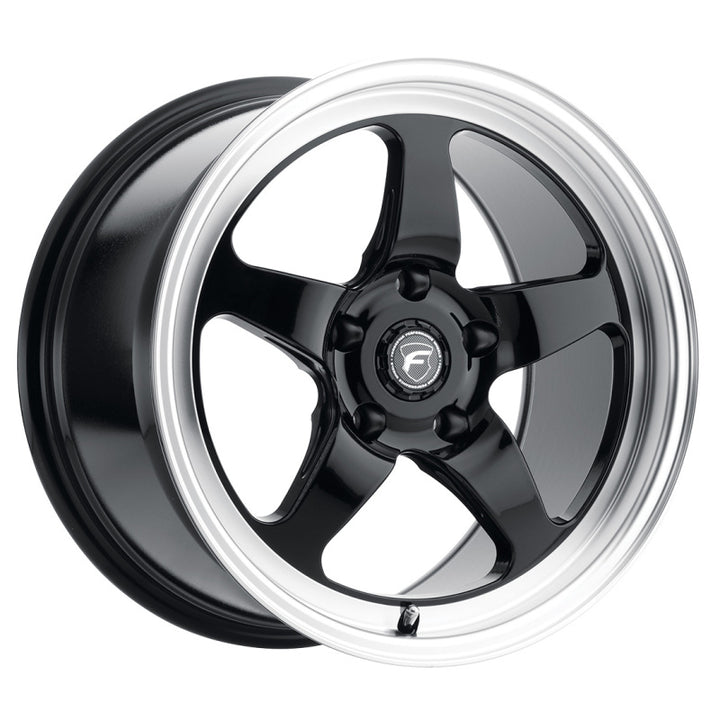 Forgestar D5 Drag 17x10 / 5x120 BP / ET45 / 7.3in BS Gloss Black Wheel - Bull Strap