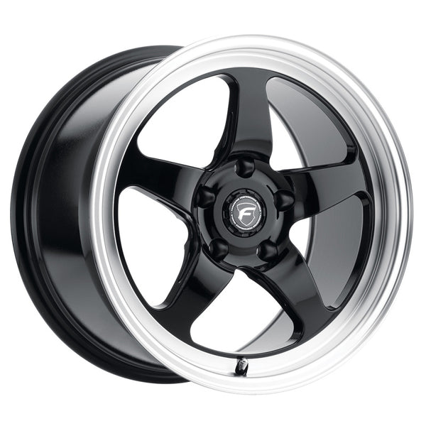 Forgestar D5 Drag 17x10 / 5x115 BP / ET30 / 6.6in BS Gloss Black Wheel - Bull Strap