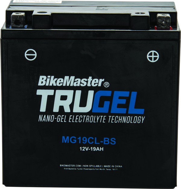 BikeMaster TruGel Battery - MG19CL-BS - Bull Strap
