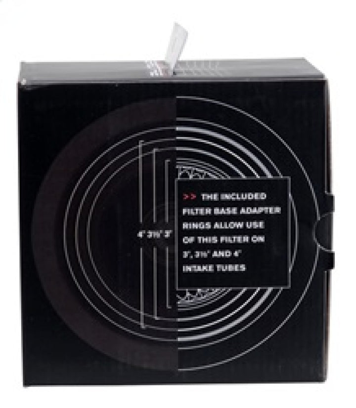 Spectre Adjustable Conical Air Filter 2-1/2in. Tall (Fits 3in. / 3-1/2in. / 4in. Tubes) - Blue - Bull Strap