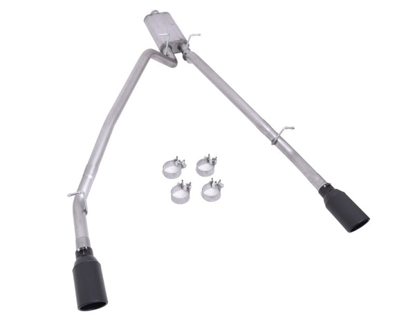 Gibson 2025 Ram 1500 3.0L I6 DOHC 2.5in Cat-Back Dual Split Exhaust - Black - Bull Strap