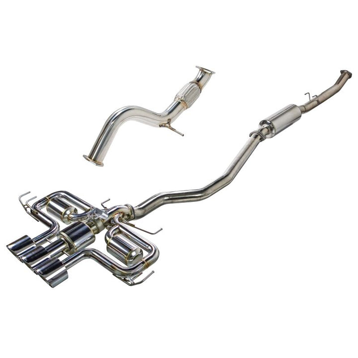 Remark 2023+ Honda Civic Type-R (FL5) Triple Tip Catback Exhaust w/ Triple Tip & Front Pipe - Bull Strap