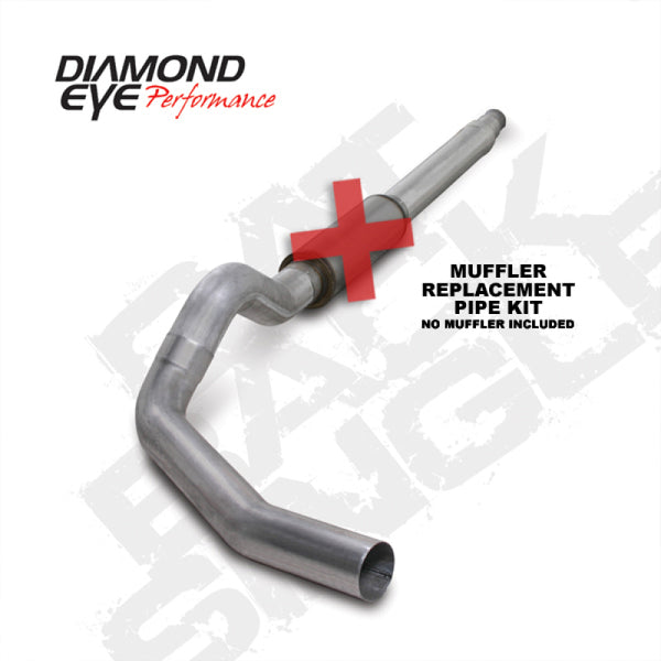Diamond Eye KIT 5in CB MFLR RPLCMENT PIPE SGL AL: 94-97 FORD 7.3L F250/F350 PWRSTROKE - Bull Strap