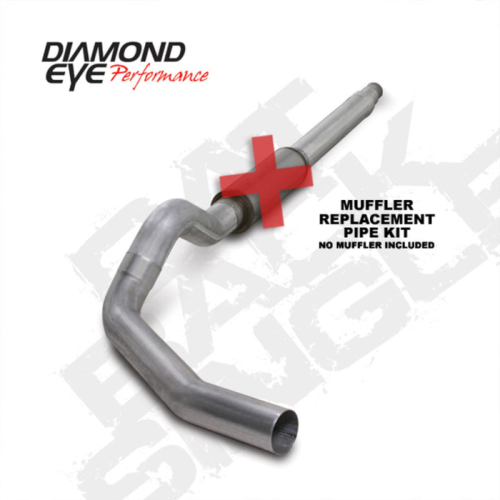 Diamond Eye KIT 5in CB MFLR RPLCMENT PIPE SGL AL: 94-97 FORD 7.3L F250/F350 PWRSTROKE - Bull Strap