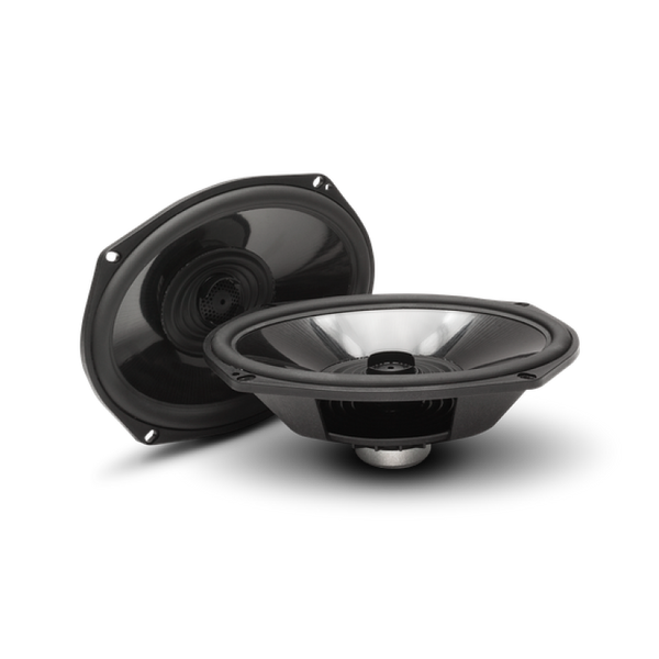 Rockford Fosgate 1998+ Harley Davidson 6in x 9in Full Range Bag Lid Speakers - Bull Strap
