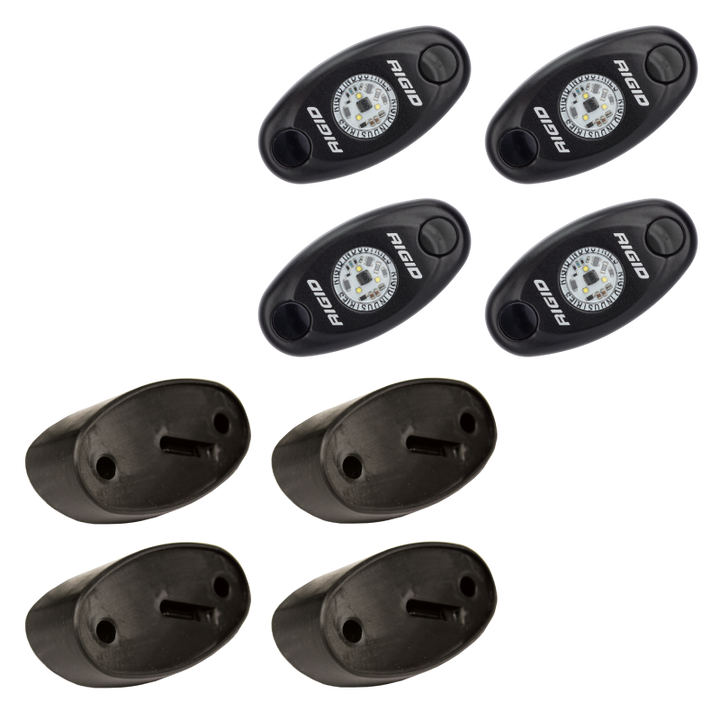 Rigid Industries Rock Light Kit- Blue (4 lights) - Bull Strap