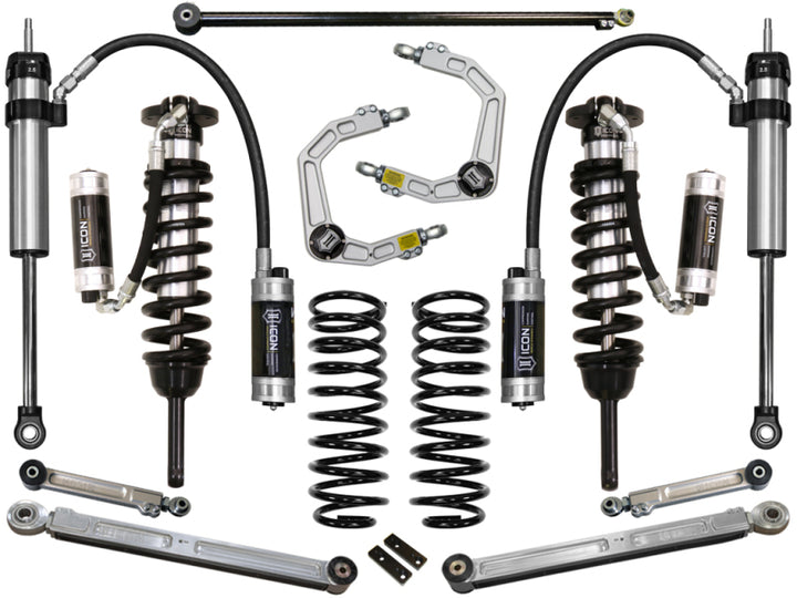 ICON 2010+ Toyota FJ/4Runner 0-3.5in Stage 7 Suspension System w/Billet Uca - Bull Strap