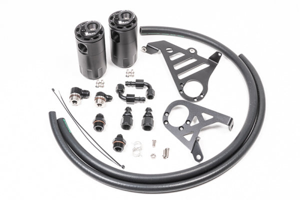 Radium Engineering Dual Catch Can Kit 16-18 Focus RS Fluid Lock - Bull Strap