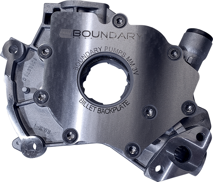 Boundary 99-15 Ford Modular Motor (All Types) V8 Oil Pump Assembly w/Billet Back Plate - Bull Strap